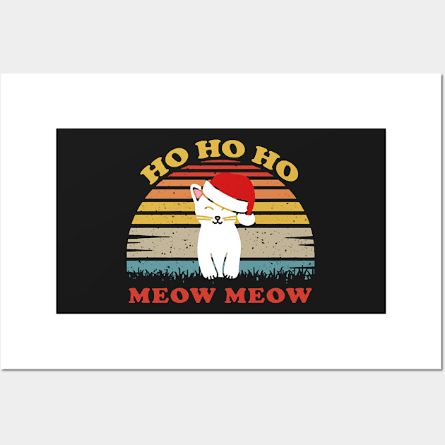 Ho Ho Ho Meow Meow Wall Art by baonamroi